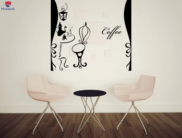 Duvar Kahve Barları Sticker Gıda Dekor Kahve Saati Restoran Cafe Logo Benzersiz Hediyelik