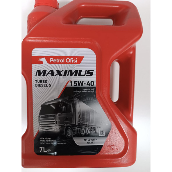 Petrol Ofisi Turbo Dizel S 15w-40 Motor Yağı 7 lt 2024 ÜRETİM