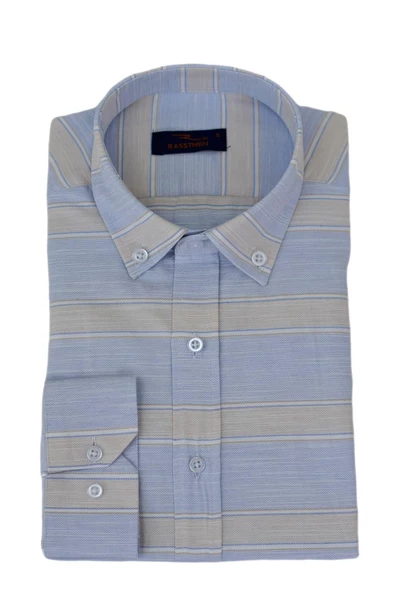 Erkek Silim Fit Pano Çizgili Gömlek BGL-ST03098 ürün görseli