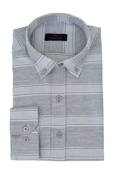 Erkek Silim Fit Pano Çizgili Gömlek BGL-ST03098 - Resim 4