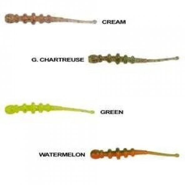 RYUJİ TİPSY WORM 5.8CM SİLİKON YEM (12 ADET)
