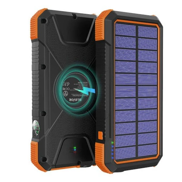 BLAVOR Solar Charger Power Bank 18W 20.000 mah - Güneş Enerjisi ile Şarj