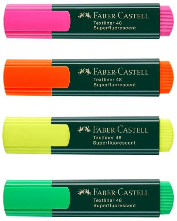 Faber Castell Textliner 48 Fosforlu Kalem 3+1 - 2