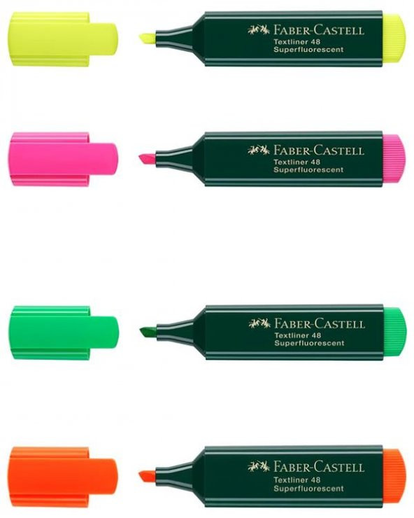 Faber Castell Textliner 48 Fosforlu Kalem 3+1 - 3