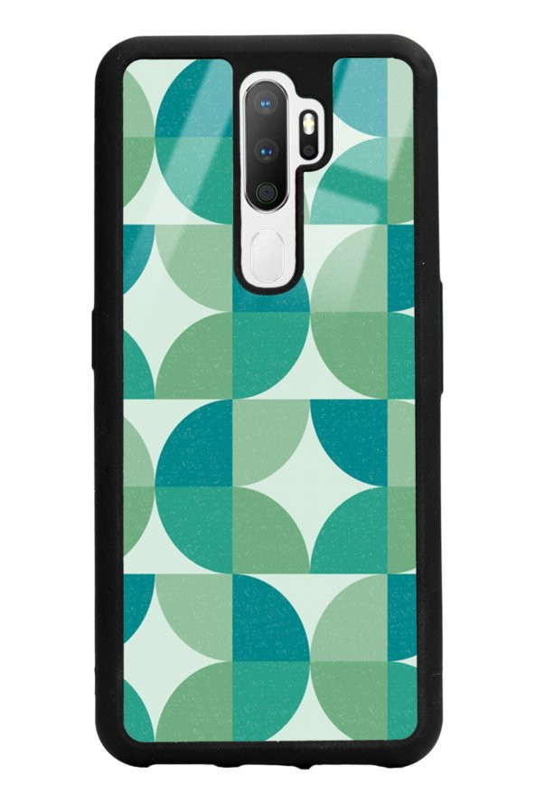 Spoyi Oppo A5 (2020) Retro Green Duvar Kağıdı Tasarımlı Glossy Telefon Kılıfı - 1