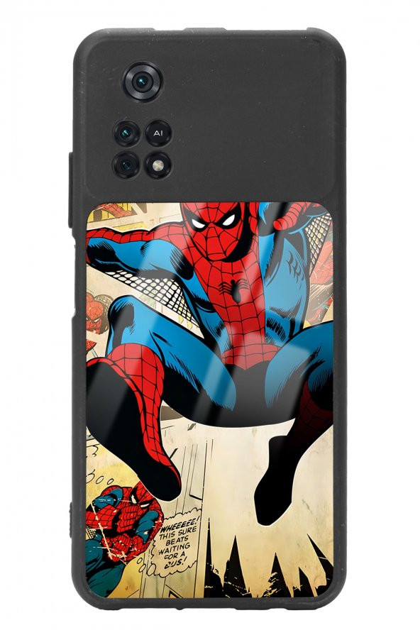 Spoyi Poco M4 Pro Spider-man Örümcek Adam Tasarımlı Glossy Telefon Kılıfı