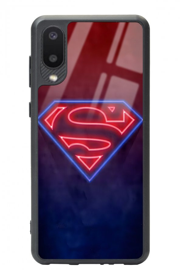 Spoyi Samsung A-02 Neon Superman Tasarımlı Glossy Telefon Kılıfı