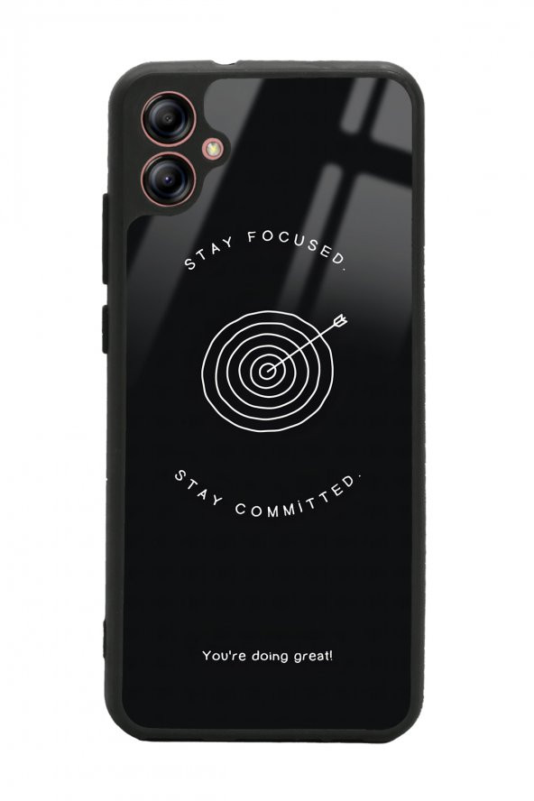 Spoyi Samsung A04 Stay Focused Tasarımlı Glossy Telefon Kılıfı - 1