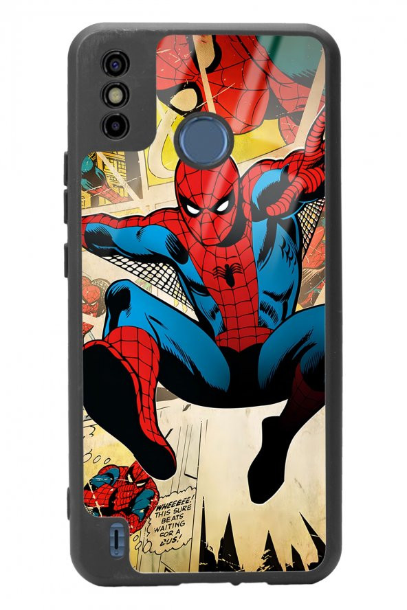 Spoyi Tecno Spark 6 Go Spider-man Örümcek Adam Tasarımlı Glossy Telefon Kılıfı