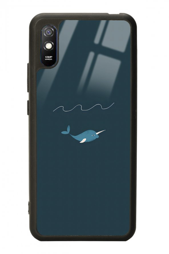 Spoyi Xiaomi Redmi 9A Doodle Fish Tasarımlı Glossy Telefon Kılıfı