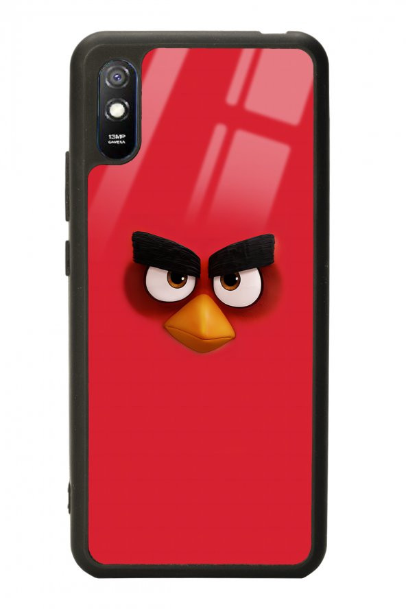 Spoyi Xiaomi Redmi 9A Red Angry Birds Tasarımlı Glossy Telefon Kılıfı