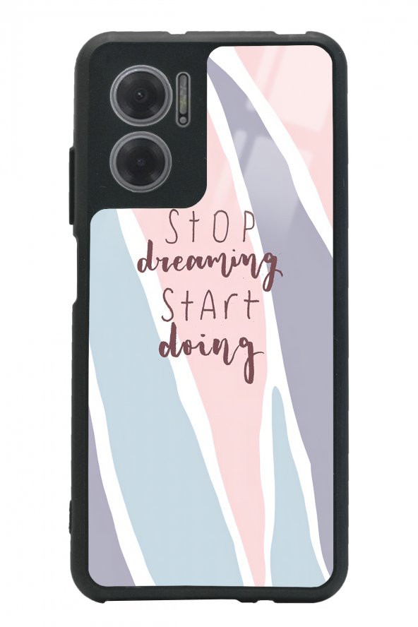 Spoyi Xiaomi Redmi Note 11E Start Doing Tasarımlı Glossy Telefon Kılıfı - 1