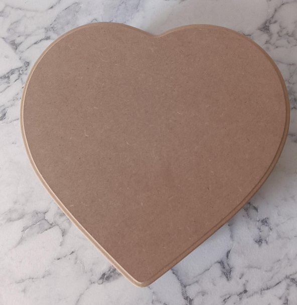 Hobi Adn 90200 Kalp Kutu Ahşap MDF HAM Model El Yapım - 3