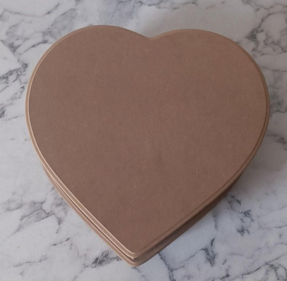 Hobi Adn 90200 Kalp Kutu Ahşap MDF HAM Model El Yapım - 4