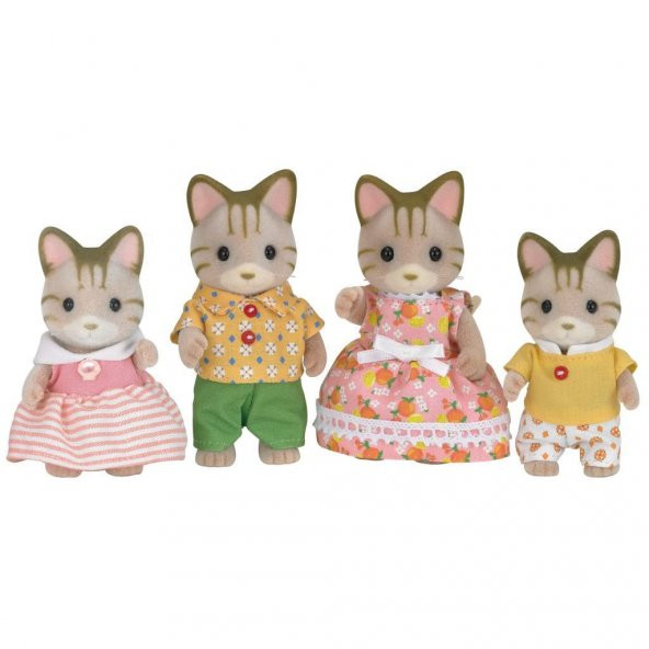 Sylvanian Families Çizgili Kedi Ailesi 5180,Çizgili Kediler Pet House Oyun Seti