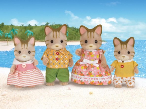 Sylvanian Families Çizgili Kedi Ailesi 5180,Çizgili Kediler Pet House Oyun Seti - 4