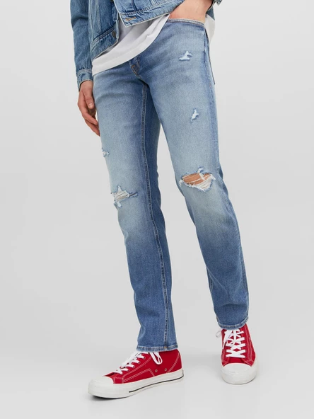 JACK JONES Glenn Model Dar Kesim Kot Pantolon 12223503 - Resim 4