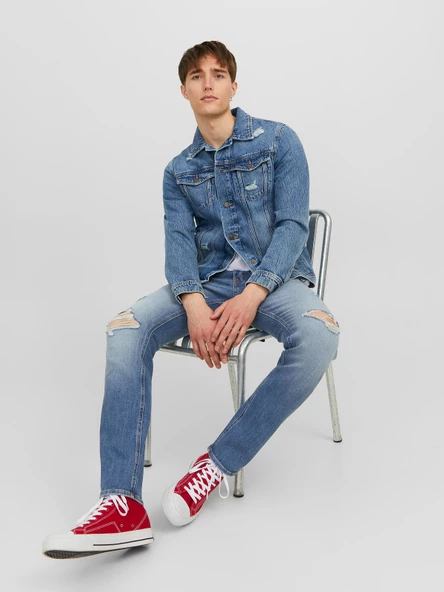 JACK JONES Glenn Model Dar Kesim Kot Pantolon 12223503 - Resim 2