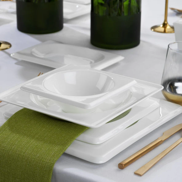 Schafer Blanc Bone Yemek Takımı 60 Parça-Beyaz - 8