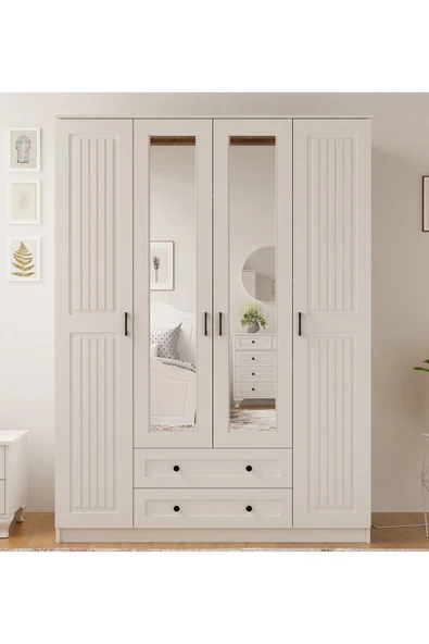 Rabi ESTELYA 4 KAPAKLI 2 ÇEKMECELİ GARDIROP