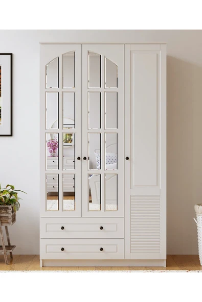Rabi İZEL 3 KAPAKLI 2 ÇEKMECELİ GARDIROP ürün görseli