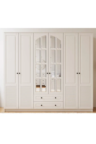 Rabi İZEL 6 KAPAKLI 2 ÇEKMECELİ GARDIROP ürün görseli