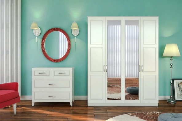 Rabi NARİN 4 KAPAKLI GARDIROP