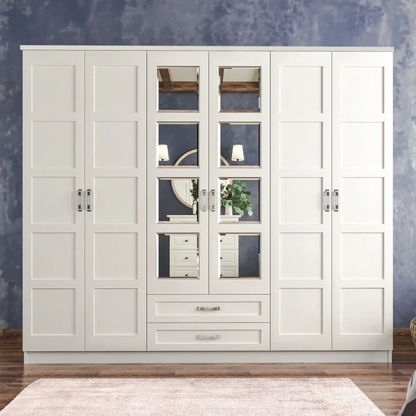 Rabi CEMRE 6 KAPAKLI 2 ÇEKMECELİ GARDIROP ürün görseli