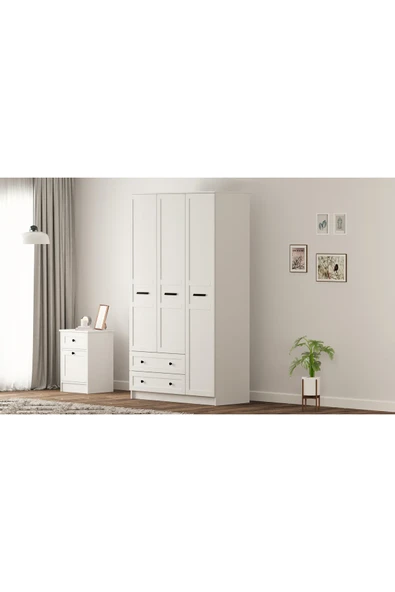 Rabi RUMY-S1 3 KAPAKLI 2 ÇEKMECELİ GARDIROP ürün görseli