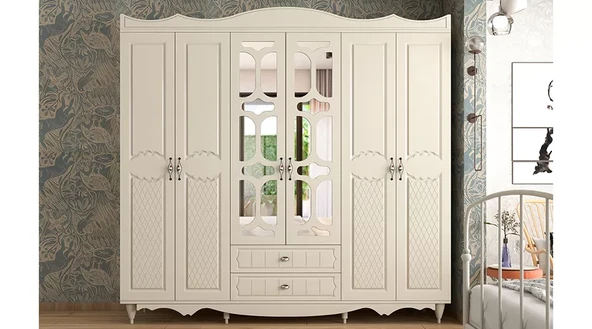 Rabi CANSU 6 KAPAKLI 2 ÇEKMECELİ GARDIROP