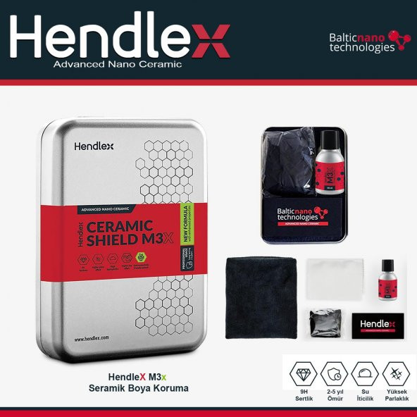 HENDLEX Seramik Boya Koruma / M3XS  40ml. Set - 3