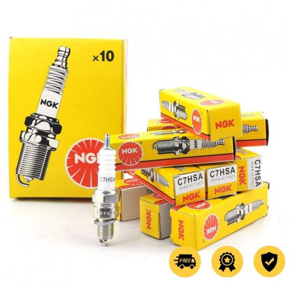 NGK C7HSA Motosiklet Bujisi 10'lu Paket ürün görseli 1