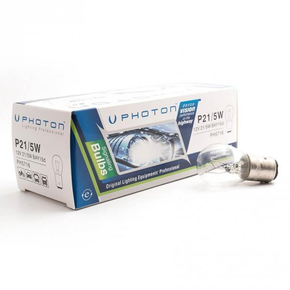 PHOTON P21/5W 12V 1016 ÇİFT DUY STANDART AMPUL PH5716 ürün görseli 1