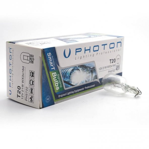 PHOTON T20 21W 12V TEK DEVRE DİPSİZ STOP AMPÜLÜ PH5722 ürün görseli 1