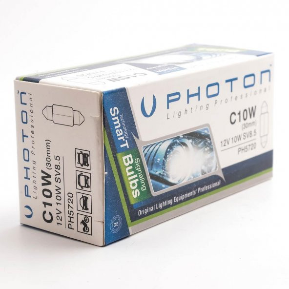 PHOTON C10W 12V 30MM STANDART SOFIT AMPÜL PH5720 - Resim 3