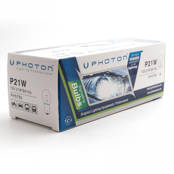 PHOTON P21W 12V 93 TEK DUY DÜZ TIRNAK STANDART AMPUL PH5793 - Resim 3