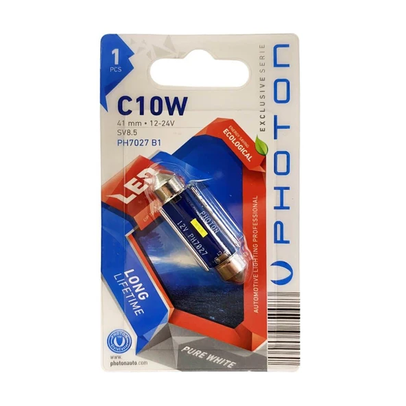 Photon C10 12V 41MM EXCLUSIVE CANBUS SOFIT LED (TEKLİ BLİSTER) PH7027 B1