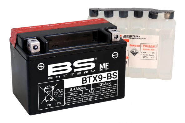 BS BATTERY BTX9-BS Motosiklet Aküsü