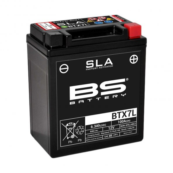 BS BATTERY BTX7L (SLA) Motosiklet Aküsü SLA Tipi