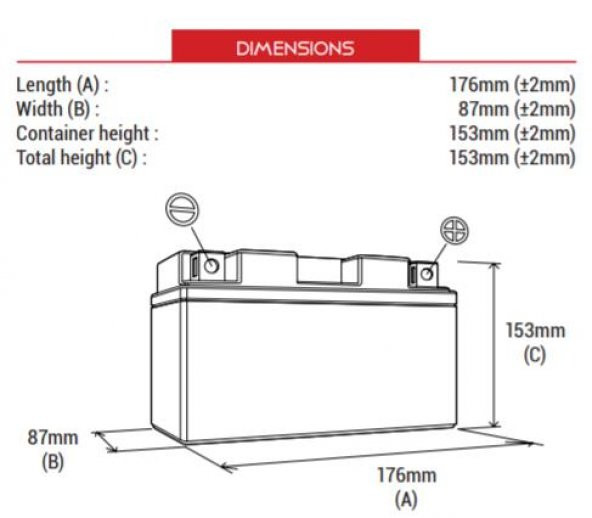 BS BATTERY BTX20HL (SLA) Motosiklet Aküsü SLA Tipi ürün görseli 1