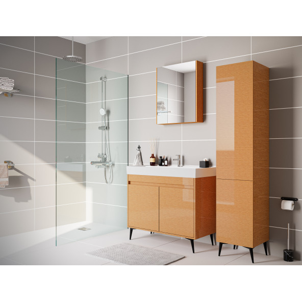 Banyo Dolabı 100 Cm Bambu MDF - 2