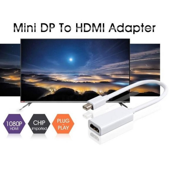 Mini Displayport To Hdmi Kablosu Çevirici Dönüştürücü Adaptör - 4