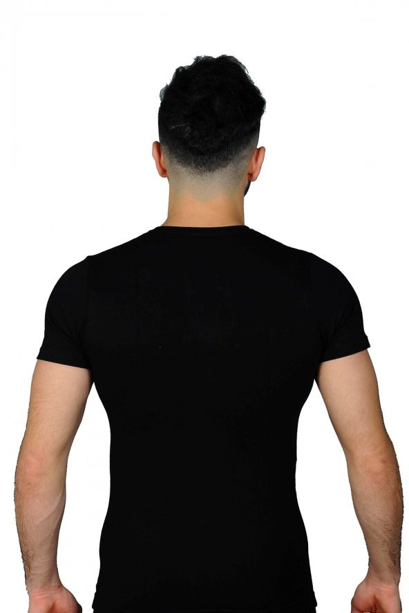 Erkek Likra T-shirt - Resim 4