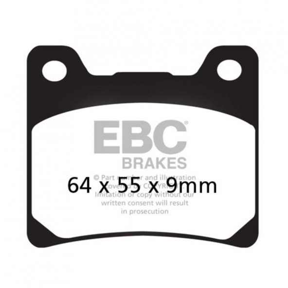 EBC FA088HH YAMAHA XJR1300 98-01, VMAX12, XV100 VIRAGO ARKA SINTER FREN BALATASI ürün görseli 1