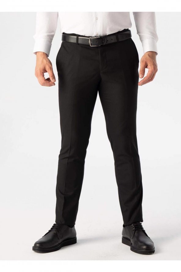 Normal Bel Normal Paça Regular Fit Siyah Erkek Pantolon Pn2024000018 - 3