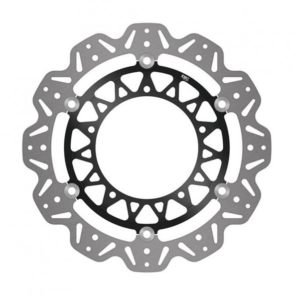 EBC VR2124BLK YAMAHA YZF-R6 17-21 , YZF-R1 15-21 , MT-10 16-21 FLOATING SIYAH ÇELİK Ö - Resim 2