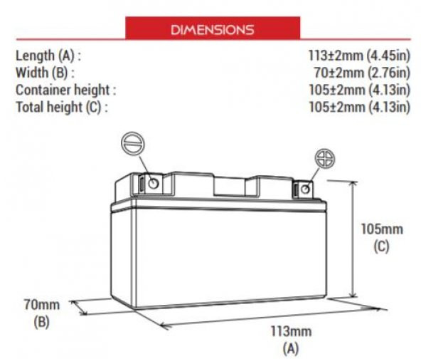 BS BATTERY BTZ7S-SLA Motosiklet Aküsü SLA Tipi