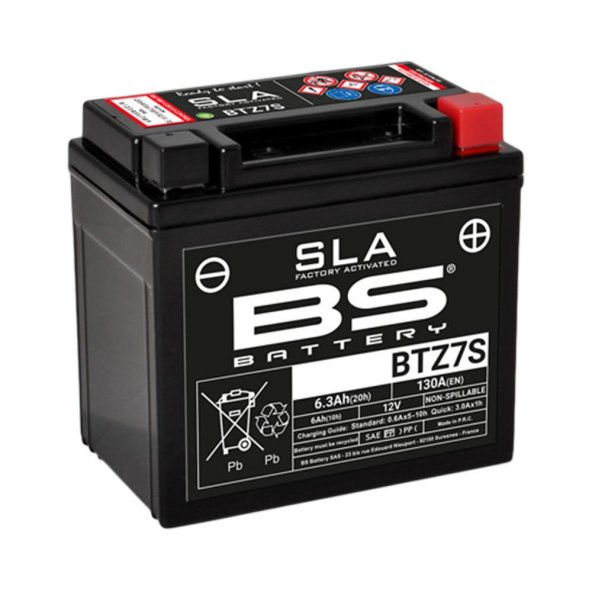 BS BATTERY BTZ7S-SLA Motosiklet Aküsü SLA Tipi - Resim 2