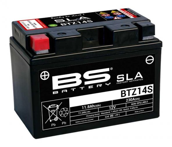 BS BATTERY BTZ14S-SLA Motosiklet Aküsü SLA Tipi