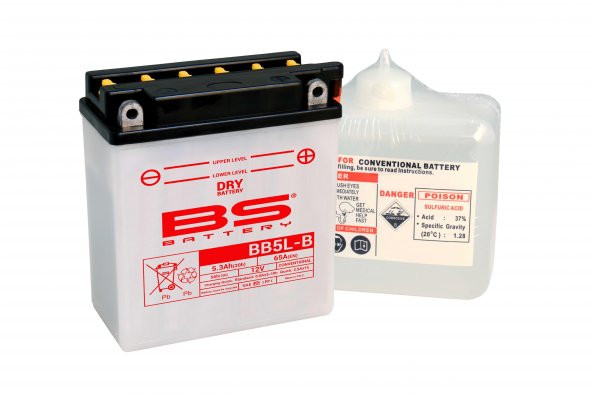 BS BATTERY BB5L-B (DRY) Motosiklet Aküsü